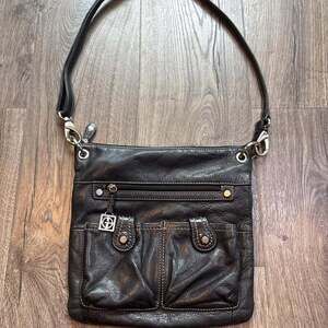 Giani Bernini Y2K Black Leather Crossbody Purse